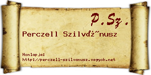 Perczell Szilvánusz névjegykártya